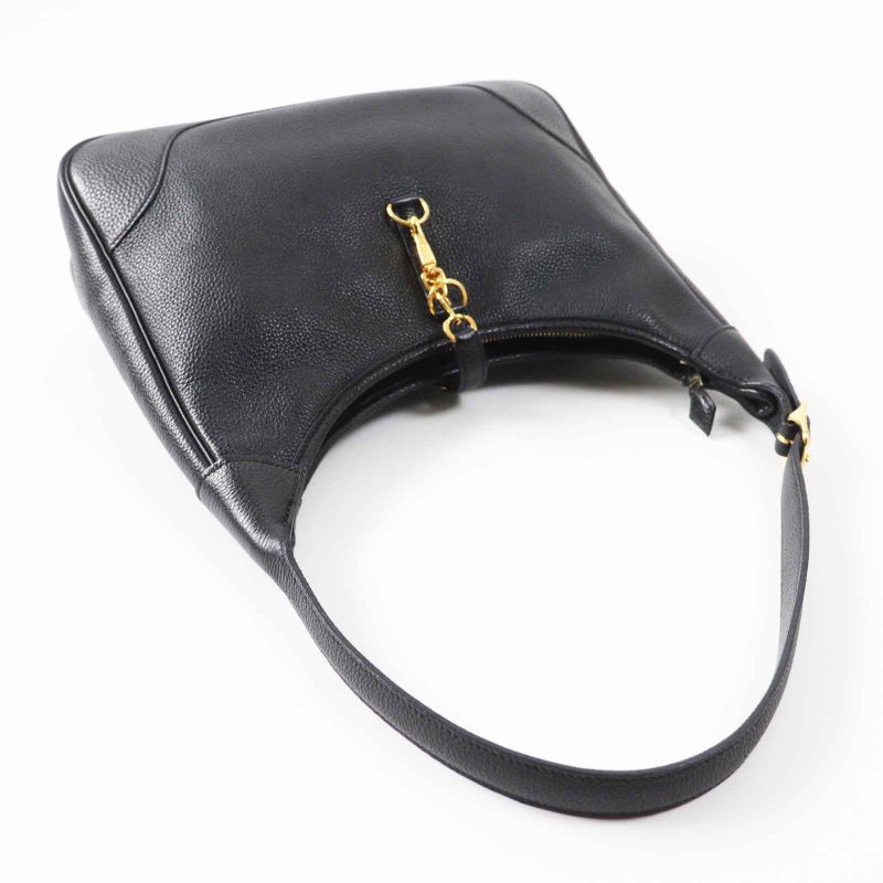 Hermes Trim 31 Gold Hardware Togo Shoulder Bag Black G Engraved French Ladies
