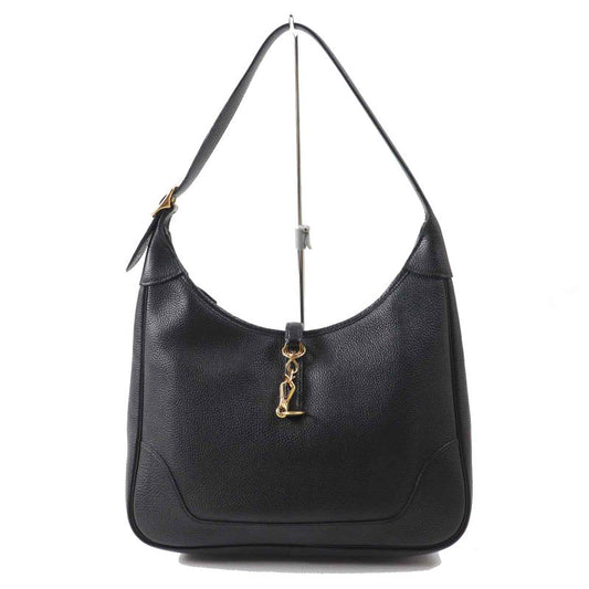 Hermes Trim 31 Gold Hardware Togo Shoulder Bag Black G Engraved French Ladies