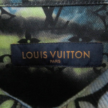 Louis Vuitton 21AW Cotton Monogram Tie-dye Denim Shirt Denim Jacket Black