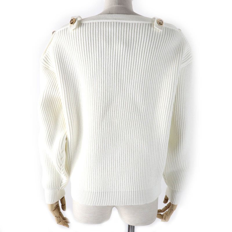Louis Vuitton 21AW Nautical Shoulder Detail Knit Ikari Button Pullover Top