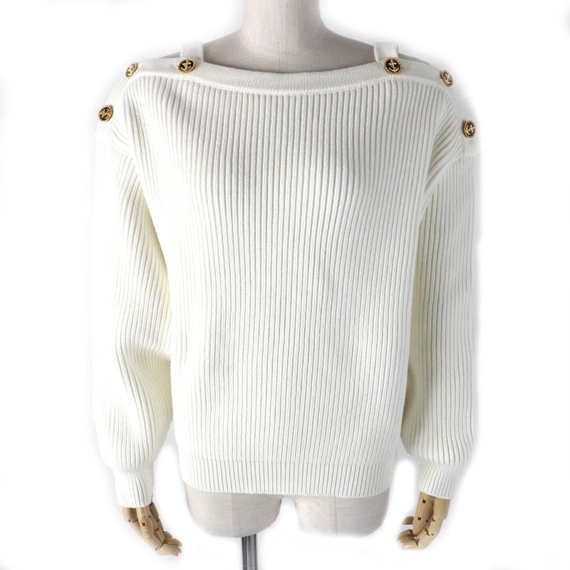 Louis Vuitton 21AW Nautical Shoulder Detail Knit Ikari Button Pullover Top