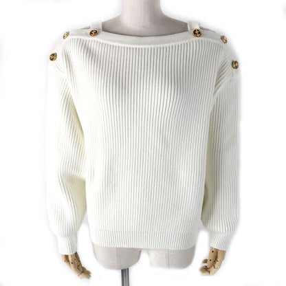 Louis Vuitton 21AW Nautical Shoulder Detail Knit Ikari Button Pullover Top