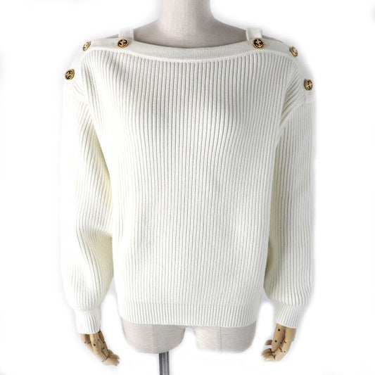 Louis Vuitton 21AW Nautical Shoulder Detail Knit Ikari Button Pullover Top