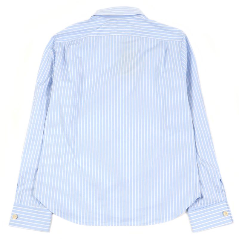 Gucci 680788 Cotton GG Logo Embroidered Striped Long Sleeve Long Sleeve Shirt