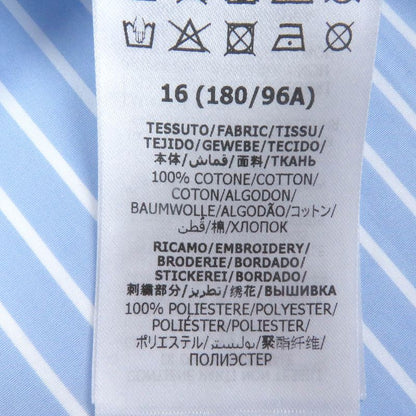 Gucci 680788 Cotton GG Logo Embroidered Striped Long Sleeve Long Sleeve Shirt