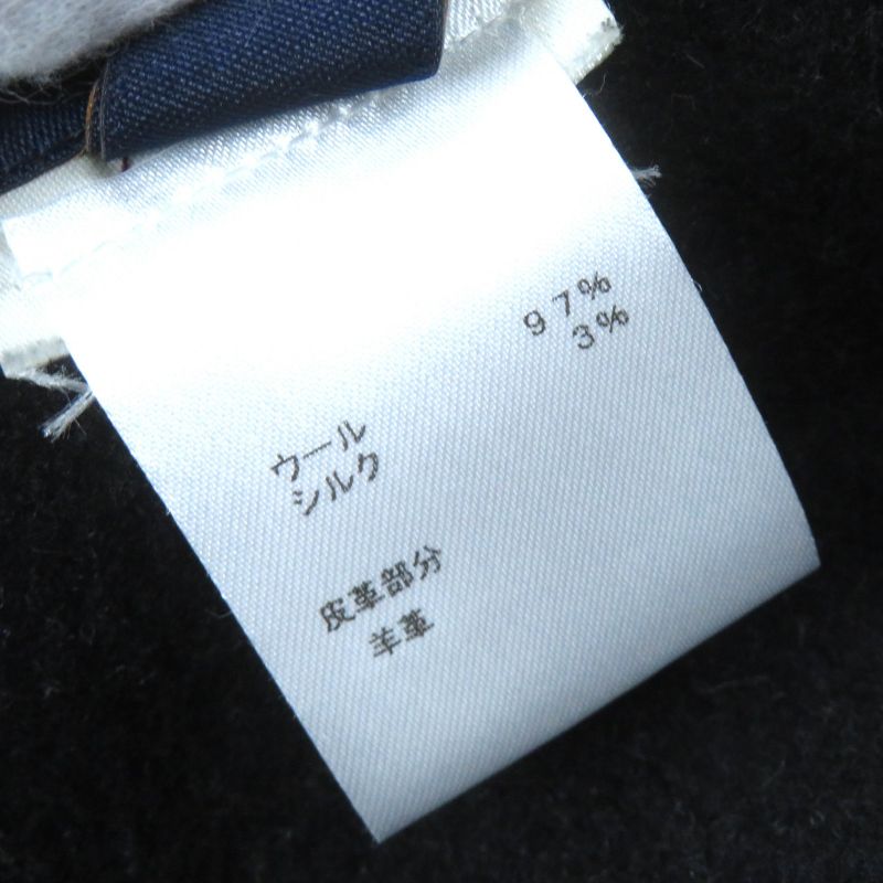 Louis Vuitton Wool Silk Graphic LV Jacquard Piping Lamb Zip Up Poncho Black