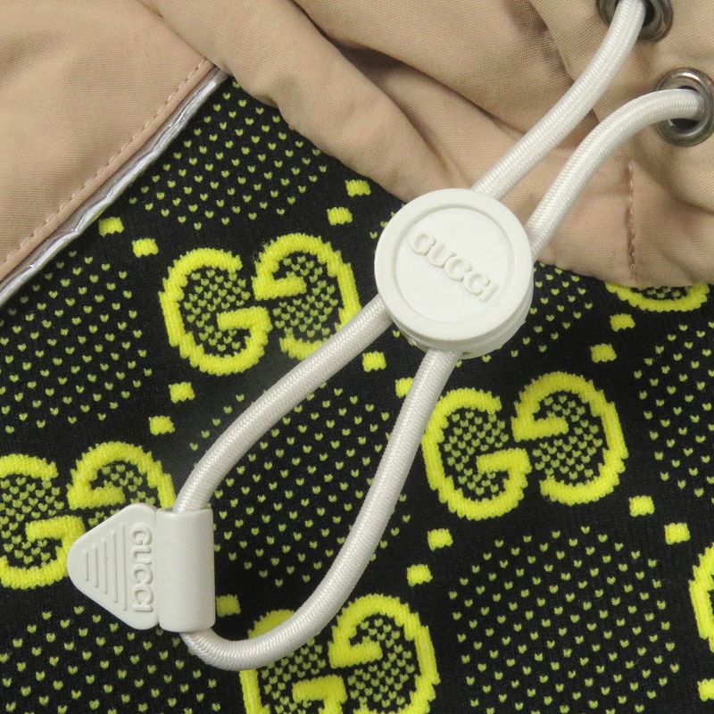 Gucci 2023 752157 GG Jersey Zip Hoodie Custom Jacket Beige M Made In Italy