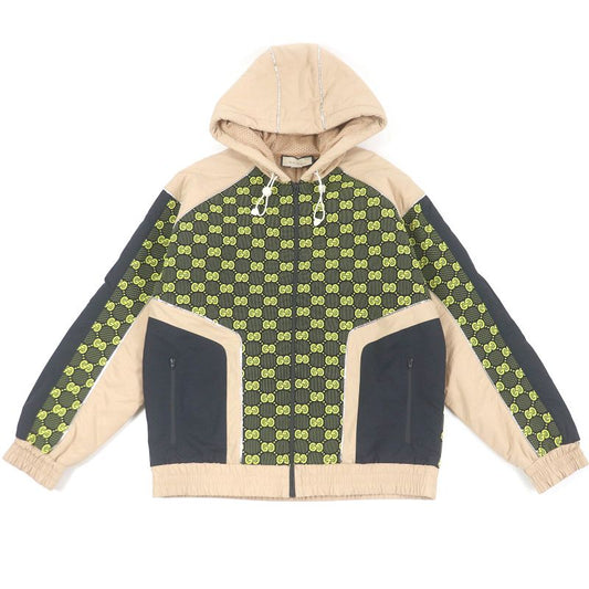 Gucci 2023 752157 GG Jersey Zip Hoodie Custom Jacket Beige M Made In Italy