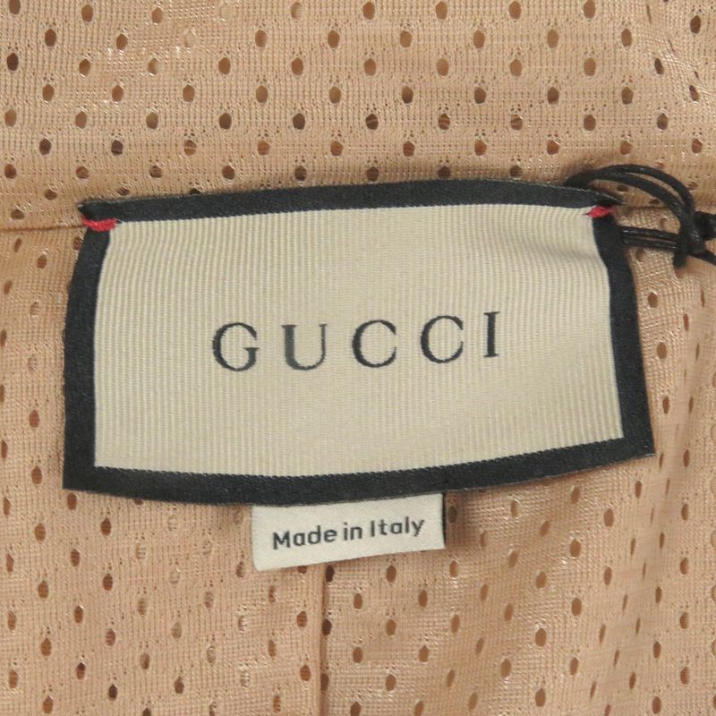 Gucci 2023 752157 GG Jersey Zip Hoodie Custom Jacket Beige M Made In Italy