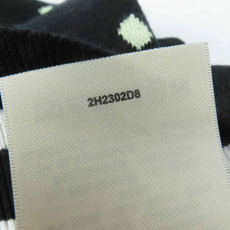 Hermes 2022 2h2302d8 Cashmere Silk Diamond Pattern Knit Skirt Black Light