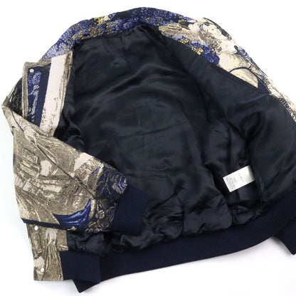 Louis Vuitton 2020 Hib11w Tapestry Logo Embroidery Bomber Jacket Varsity