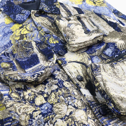 Louis Vuitton 2020 Hib11w Tapestry Logo Embroidery Bomber Jacket Varsity