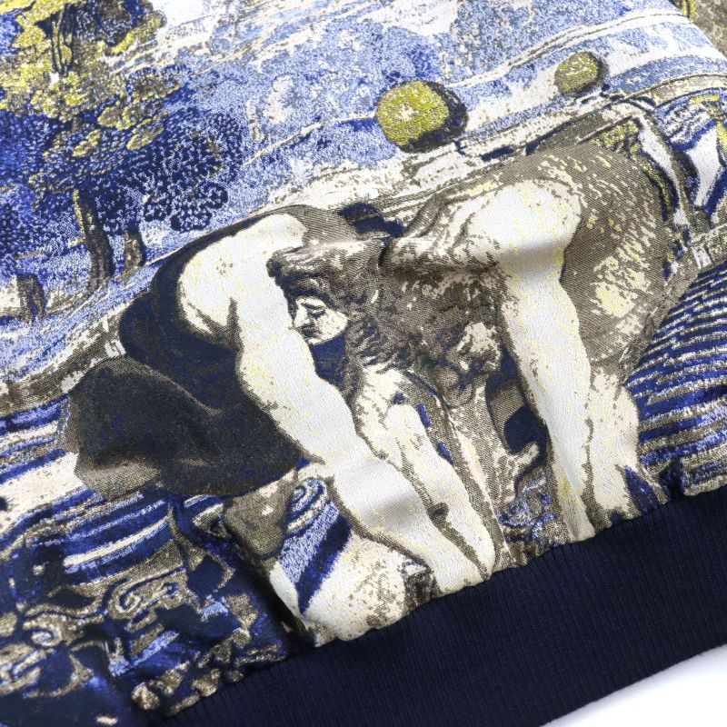 Louis Vuitton 2020 Hib11w Tapestry Logo Embroidery Bomber Jacket Varsity