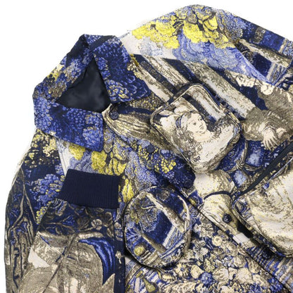 Louis Vuitton 2020 Hib11w Tapestry Logo Embroidery Bomber Jacket Varsity