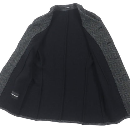 emporio Armani Emporio Almaani 2018 Wool Cotton Black Tag Checked Logo Button