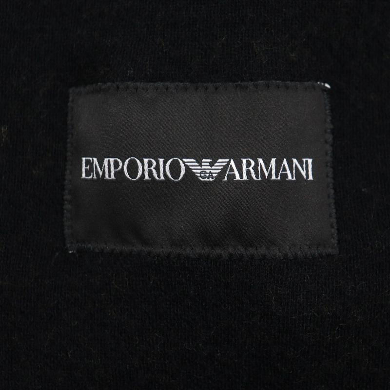 emporio Armani Emporio Almaani 2018 Wool Cotton Black Tag Checked Logo Button