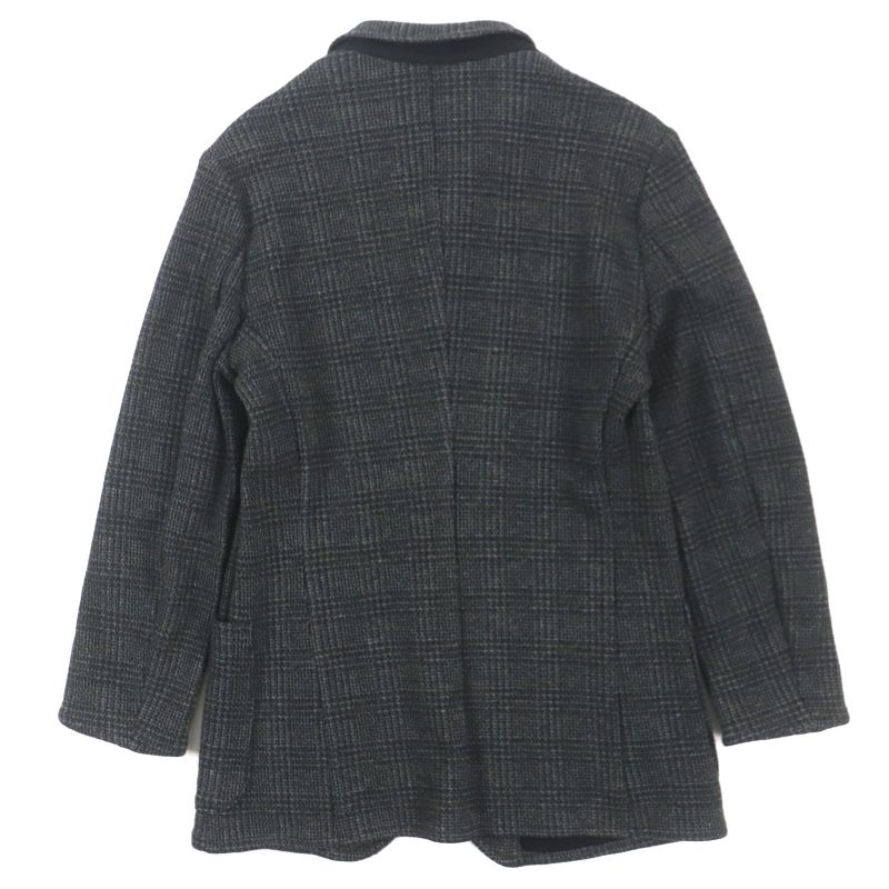 emporio Armani Emporio Almaani 2018 Wool Cotton Black Tag Checked Logo Button