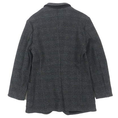 emporio Armani Emporio Almaani 2018 Wool Cotton Black Tag Checked Logo Button