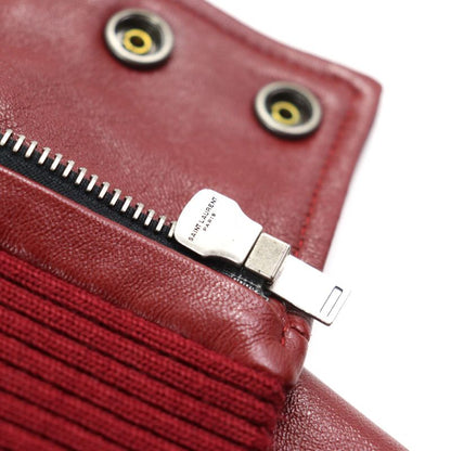 Saint Laurent Paris 575979 Lambskin Bicolor Teddy Western Rib Switch Leather