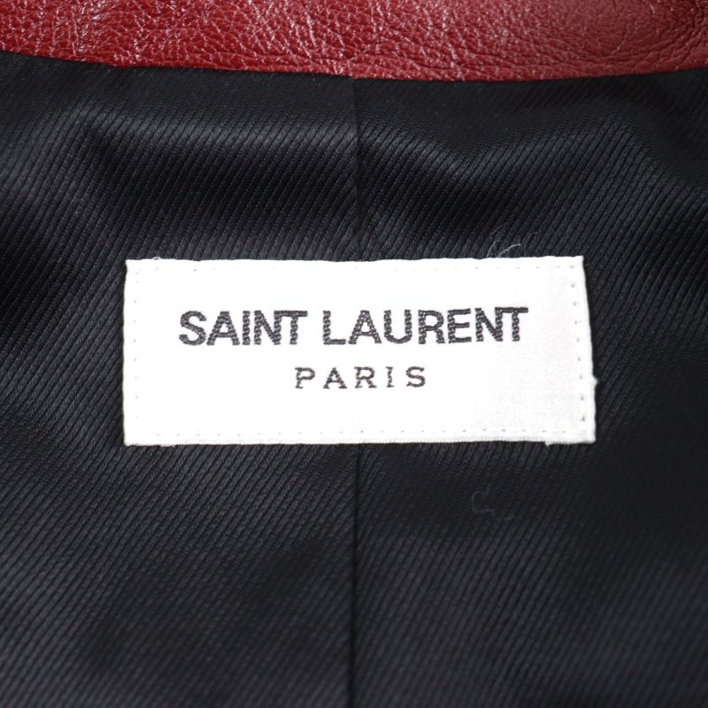 Saint Laurent Paris 575979 Lambskin Bicolor Teddy Western Rib Switch Leather