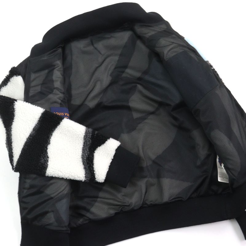 Louis Vuitton 24SS Hqy18w LV Ice Pattern Logo Zip Padded Technical Fleece