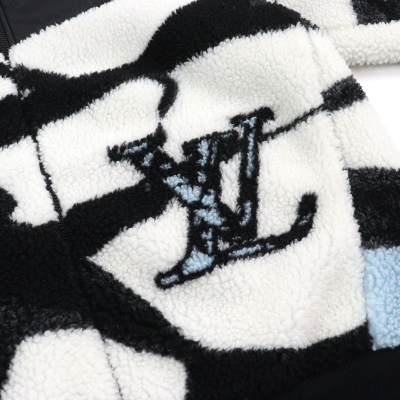 Louis Vuitton 24SS Hqy18w LV Ice Pattern Logo Zip Padded Technical Fleece