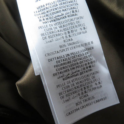 Gucci 626888 Cow Suede Horsebit Sherry Line Leather Flared Skirt Brown 36 Made