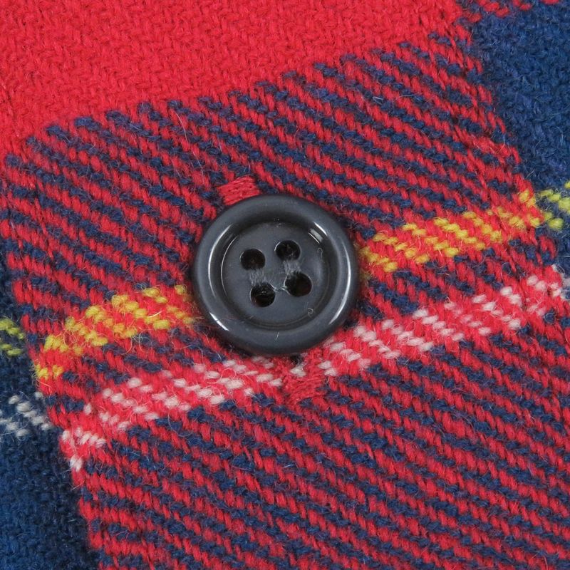 Gucci 720960 Wool Skunk Patch Tartan Check Long Sleeve Long Sleeve Shirt Red