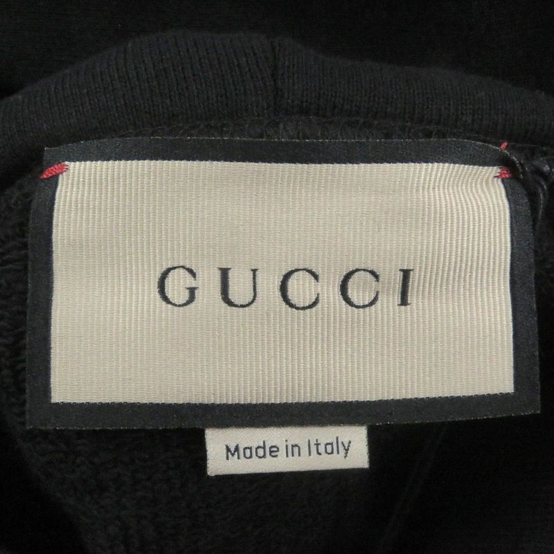 Gucci 24AW 782788 Cotton Logo Print Hoodie Pullover Hoodie Black S Garmented