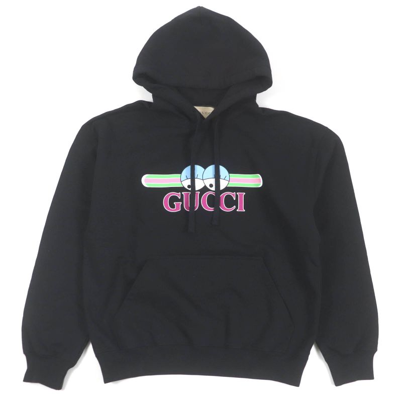 Gucci 24AW 782788 Cotton Logo Print Hoodie Pullover Hoodie Black S Garmented