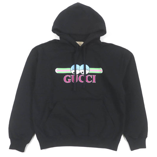 Gucci 24AW 782788 Cotton Logo Print Hoodie Pullover Hoodie Black S Garmented