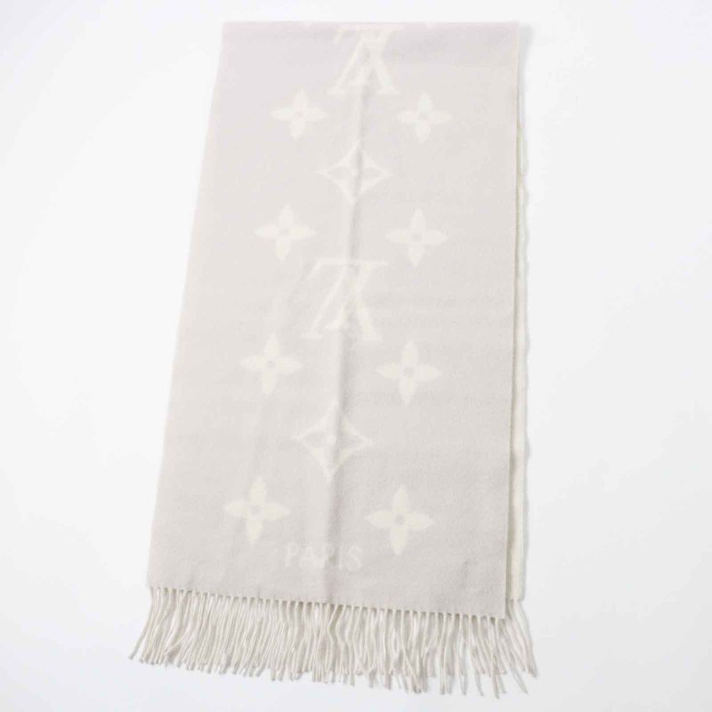 Louis Vuitton 2023 M78909 Scarf Reykjavik 100% Cashmere Greige With Box Made
