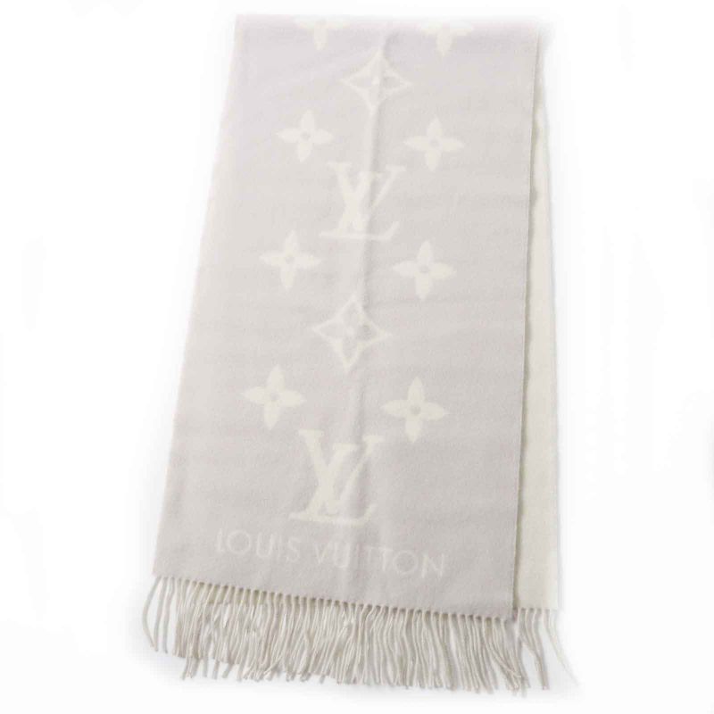 Louis Vuitton 2023 M78909 Scarf Reykjavik 100% Cashmere Greige With Box Made