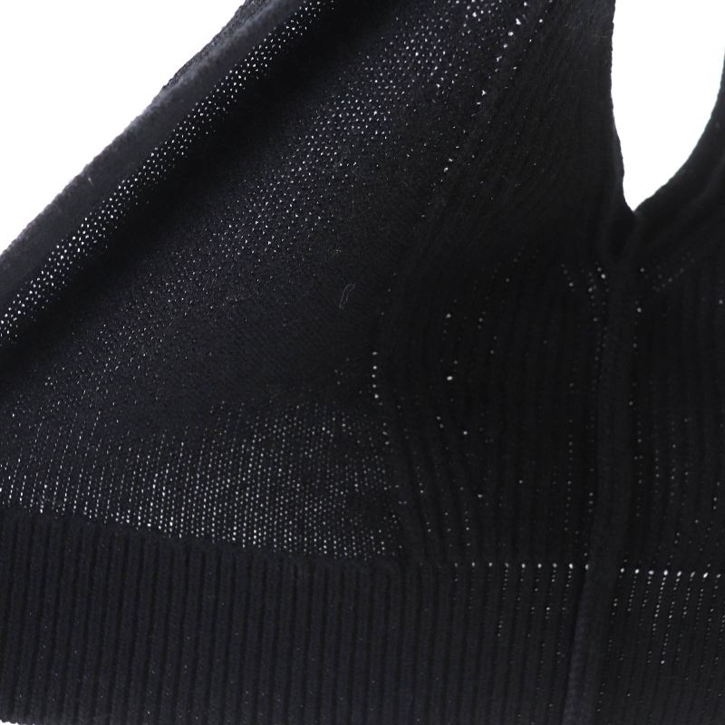 Hermes 24SS 4e2721d1 100% Cashmere Serie Design Button Short Knit Vest Black 36