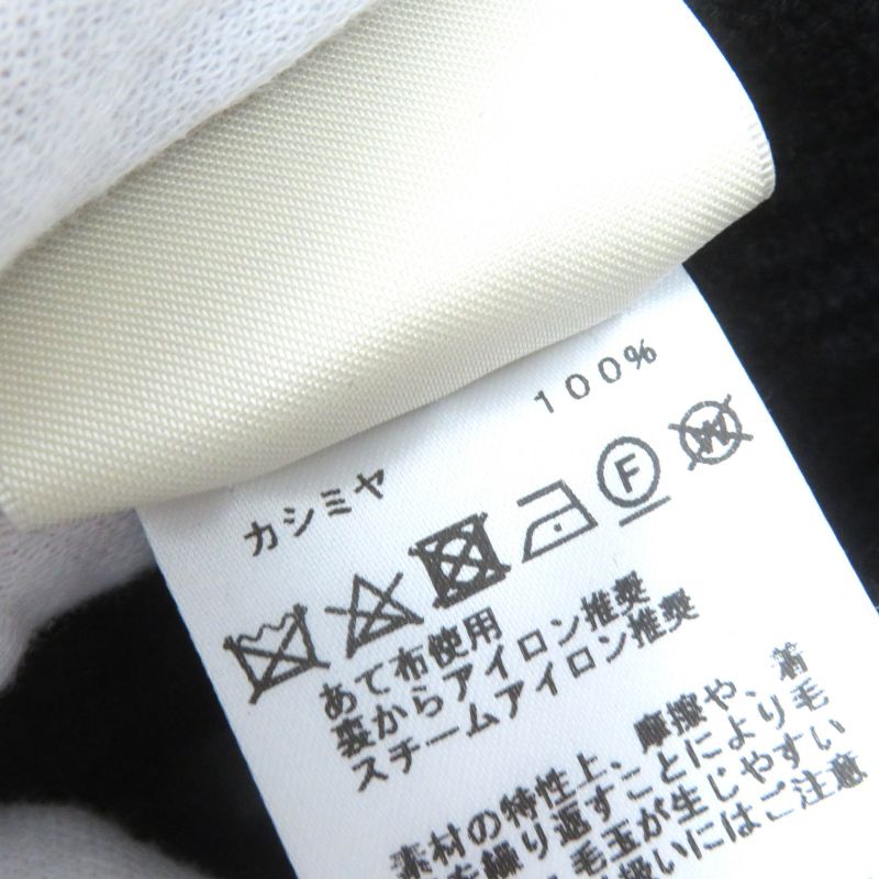 Hermes 24SS 4e2721d1 100% Cashmere Serie Design Button Short Knit Vest Black 36