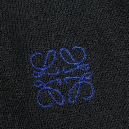 LOEWE Q825y16k05 100% Wool Anagram Logo Embroidery Light Hand Knit Cardigan