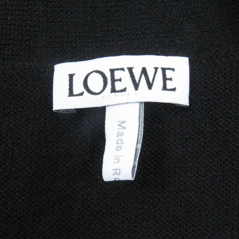 LOEWE Q825y16k05 100% Wool Anagram Logo Embroidery Light Hand Knit Cardigan