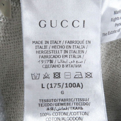 Gucci 700120 Pablo Delcielo Printed Design Pullover Hoodie Gray L Made In Italy