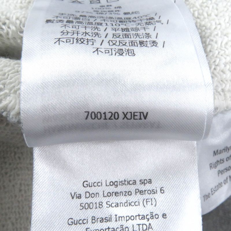 Gucci 700120 Pablo Delcielo Printed Design Pullover Hoodie Gray L Made In Italy