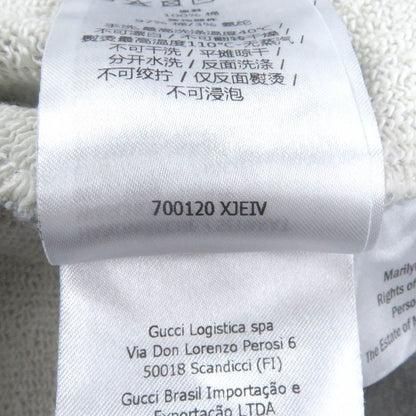 Gucci 700120 Pablo Delcielo Printed Design Pullover Hoodie Gray L Made In Italy