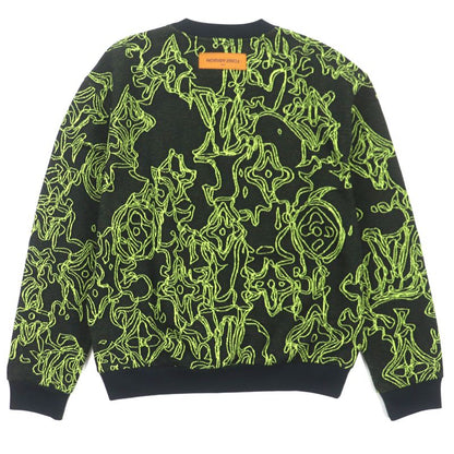  Louis Vuitton 23AW Wavy Monogram 100% Cotton Crewneck Jacquard Knit Sweater