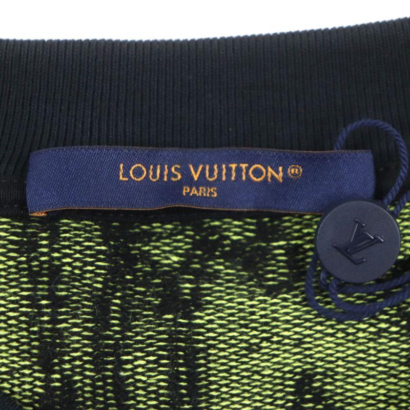 Louis Vuitton 23AW Wavy Monogram 100% Cotton Crewneck Jacquard Knit Sweater