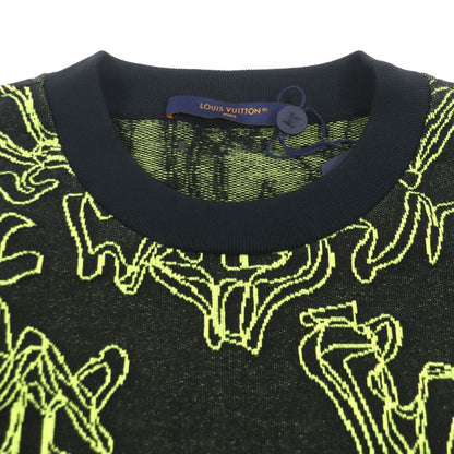  Louis Vuitton 23AW Wavy Monogram 100% Cotton Crewneck Jacquard Knit Sweater
