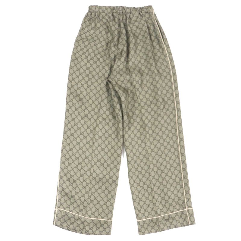 Gucci 23AW 752917 756503 100% Silk GG Supreme Print Long Sleeve Shirt Long