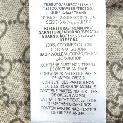 Gucci 23AW 752917 756503 100% Silk GG Supreme Print Long Sleeve Shirt Long