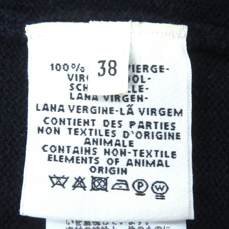 Hermes 100% Wool H Pattern Serie Buttons V-neck Oversized Silhouette Long