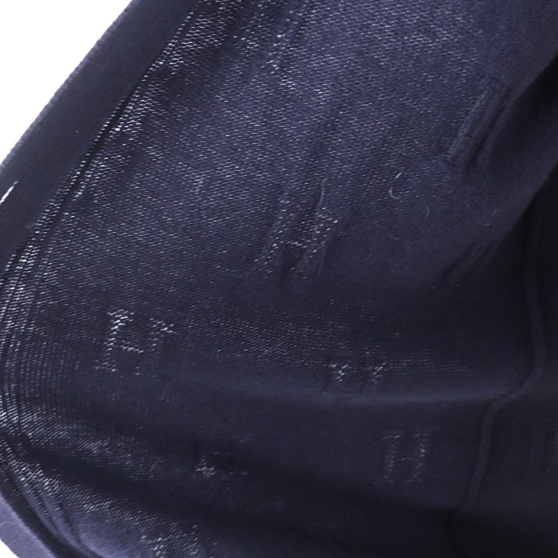 Hermes 100% Wool H Pattern Serie Buttons V-neck Oversized Silhouette Long