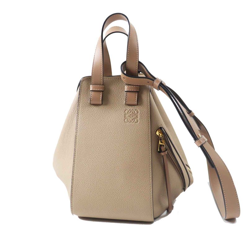 LOEWE A538s35x51 Hammock Small Soft Grain Calf 2WAY Hand/shoulder Bag Sand