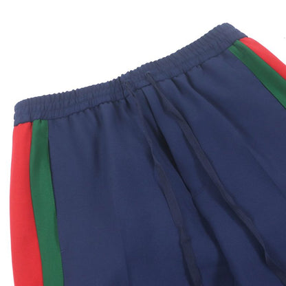 Gucci 493714 Wool Mohair Web Line Easy Pants Jogger Pants Navy 44 With Hangers