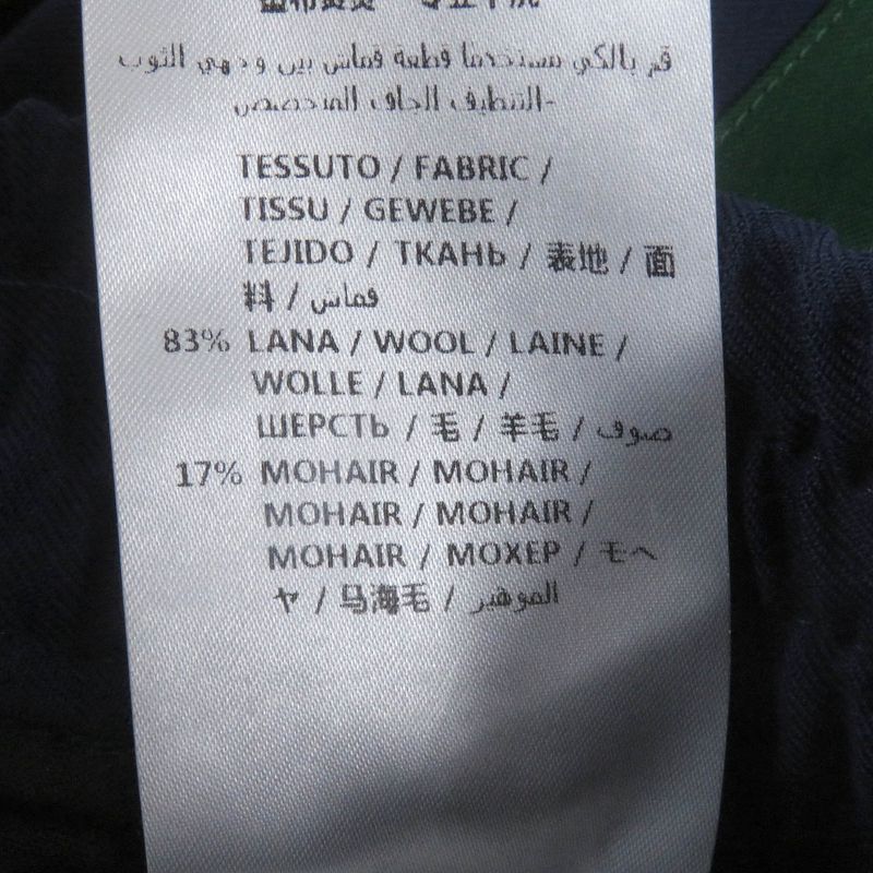 Gucci 493714 Wool Mohair Web Line Easy Pants Jogger Pants Navy 44 With Hangers